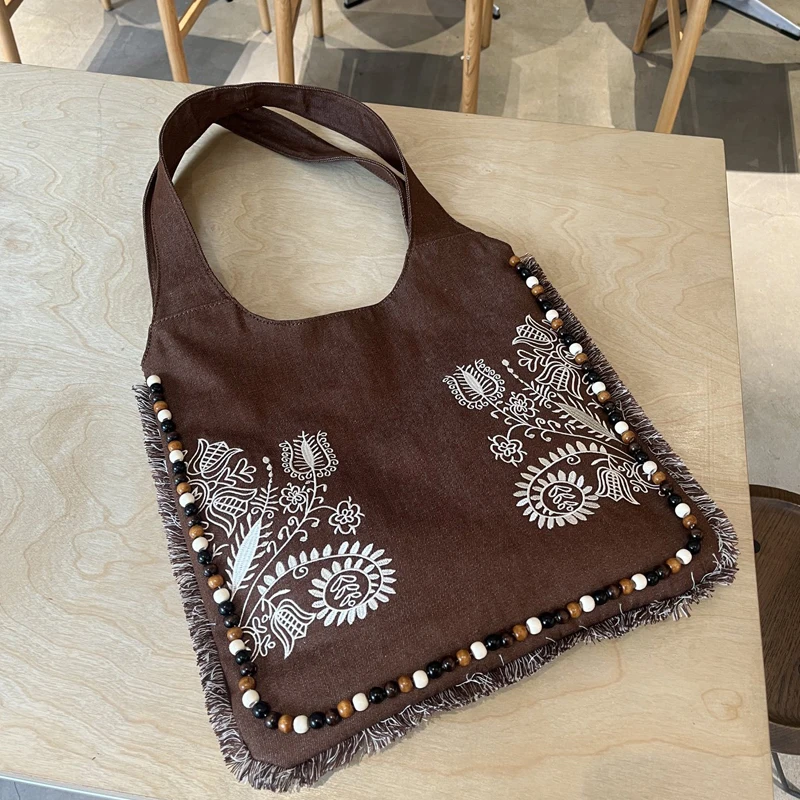 Bohemian Tote Bags For Women Luxury Designer Handbag And Purses 2026 New In Canvas Cashew Flower Tassel Beaded Underarm Shoulder
Bohemian Tote Bags For Women Luxury Designer Handbag And Purses 2026 New In Canvas Cashew Flower Tassel Beaded Underarm Shoulder