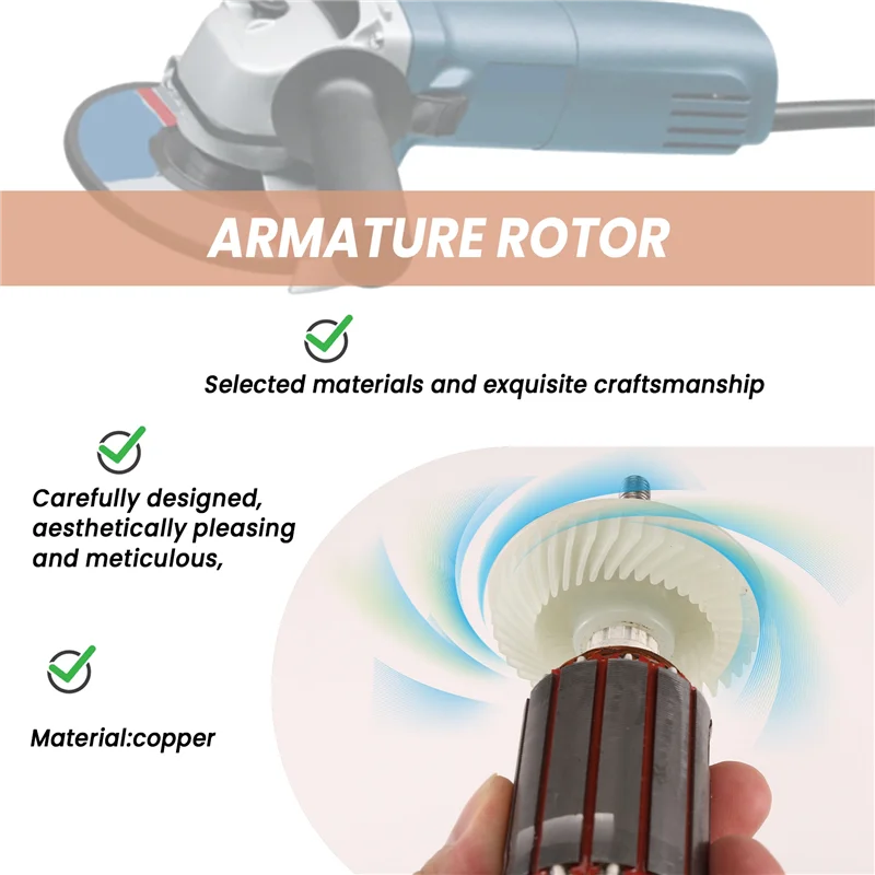 【Must-Haves】AC220V-240V Armature Rotor Anchor Replacement For Angle Grinder GWS8-100 GWS8-100CE GWS8-125 GWS8-125C GWS850C
【Must-Haves】AC220V-240V Armature Rotor Anchor Replacement For Angle Grinder GWS8-100 GWS8-100CE GWS8-125 GWS8-125C GWS850C