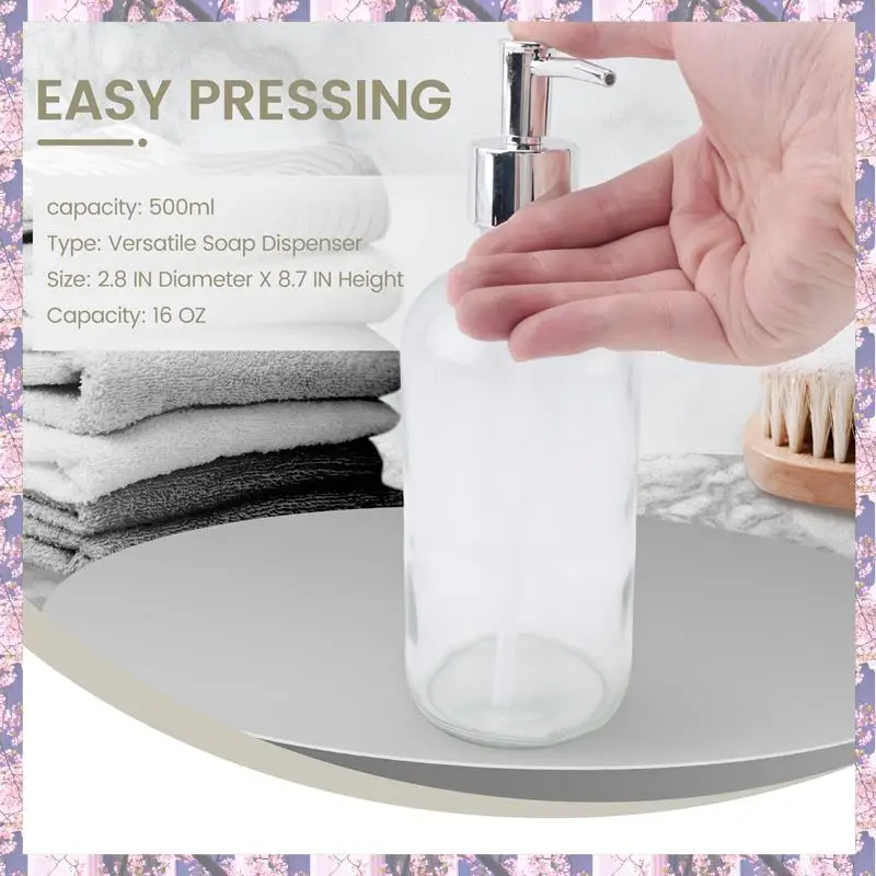 2025 Trend Soap Dispenser Clear Glass Soap Dispenser With Pump 16 Oz Refillable Liquid Hand Soap Dispenser For Bathroom Kitchen
2025 Trend Soap Dispenser Clear Glass Soap Dispenser With Pump 16 Oz Refillable Liquid Hand Soap Dispenser For Bathroom Kitchen