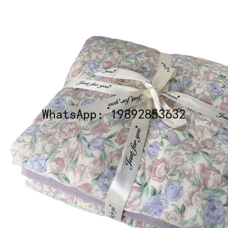 DSA pastoral double-layer yarn cotton four-piece set, pure cotton bed three-piece set
DSA pastoral double-layer yarn cotton four-piece set, pure cotton bed three-piece set
