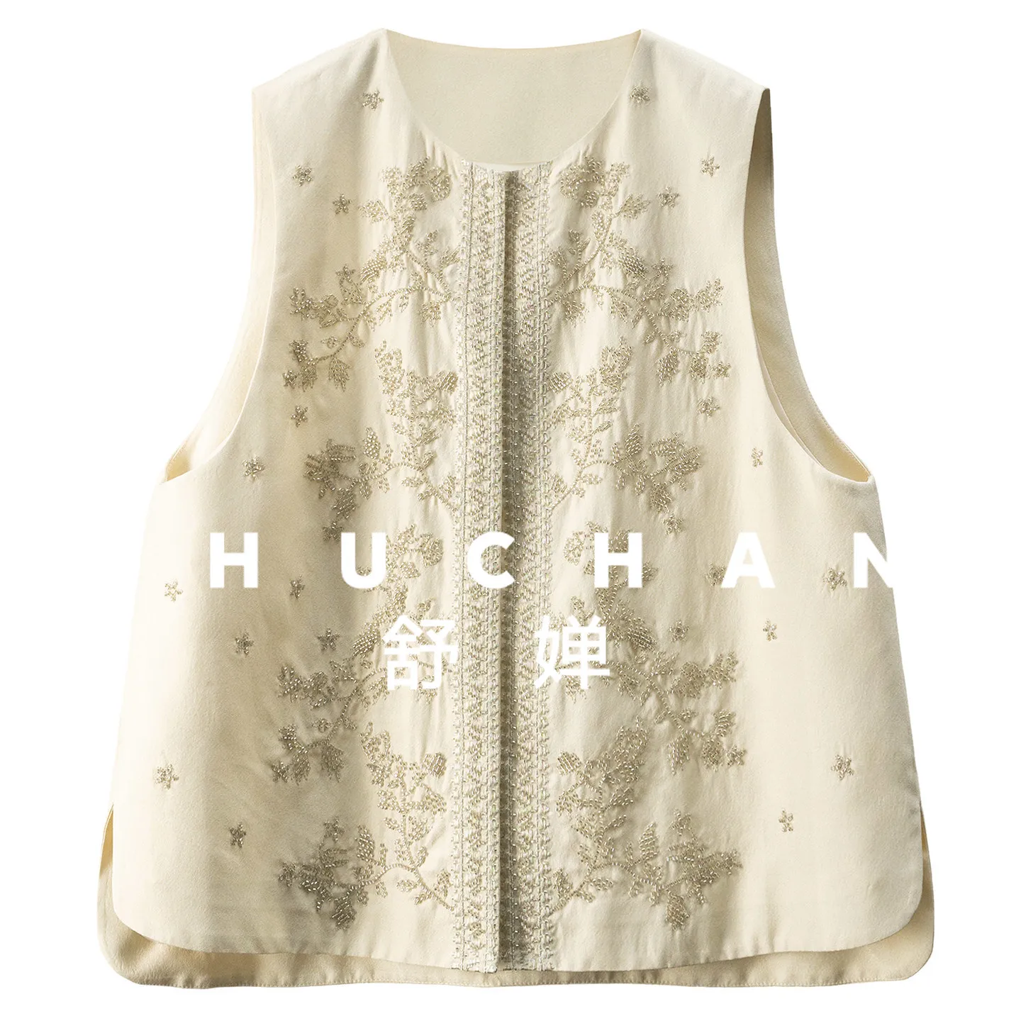 Tank Top Retro White Moonlight, French Light Luxury with Silk Beads Embroidered Round Neck Vest Jacket Women 84I5
Tank Top Retro White Moonlight, French Light Luxury with Silk Beads Embroidered Round Neck Vest Jacket Women 84I5