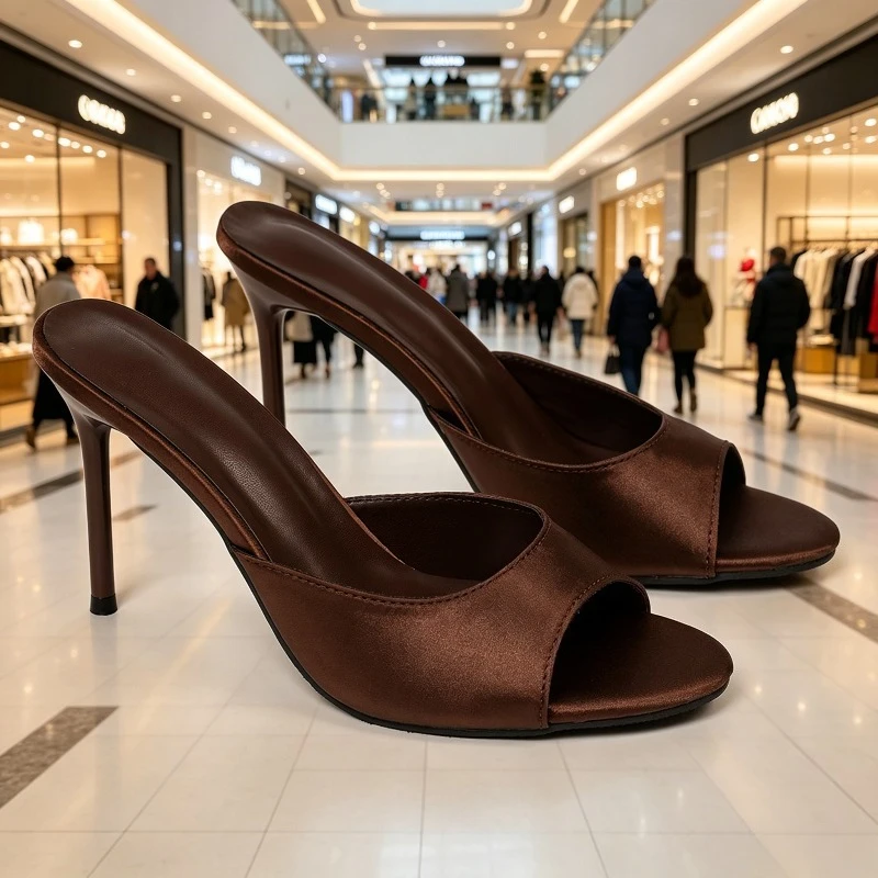 Women Summer New Luxury Brand High Heel Sandals Versatile Simple Slim Heel Sandals Slippers
Women Summer New Luxury Brand High Heel Sandals Versatile Simple Slim Heel Sandals Slippers