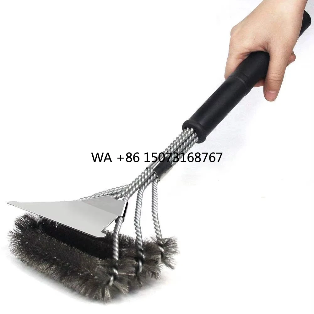 Custom BBQ Grill Cleaning Brush Long Handled Stainless Steel Wire Bristle BBQ Grill Cleaner Brush Scraper Accessories
Custom BBQ Grill Cleaning Brush Long Handled Stainless Steel Wire Bristle BBQ Grill Cleaner Brush Scraper Accessories
