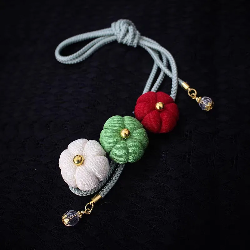 Handmade Hanfu Accessories Hand-woven Obijime Flower Obi Cord for Traditional Japanese Kimono, Decorative Waist Cord
Handmade Hanfu Accessories Hand-woven Obijime Flower Obi Cord for Traditional Japanese Kimono, Decorative Waist Cord