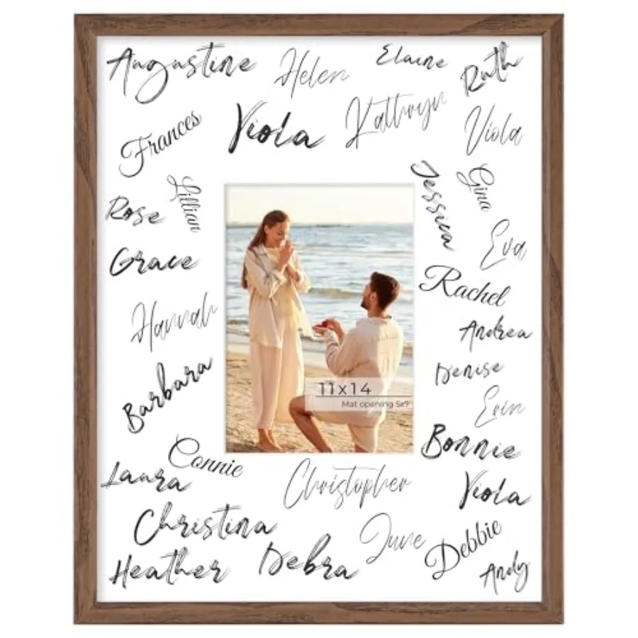 11x14 Signature Picture Frame with 5x7 White Mat Wedding Guest Book Alternative, Wall Hanging Photo Frame for Graduation, Celeb
11x14 Signature Picture Frame with 5x7 White Mat Wedding Guest Book Alternative, Wall Hanging Photo Frame for Graduation, Celeb