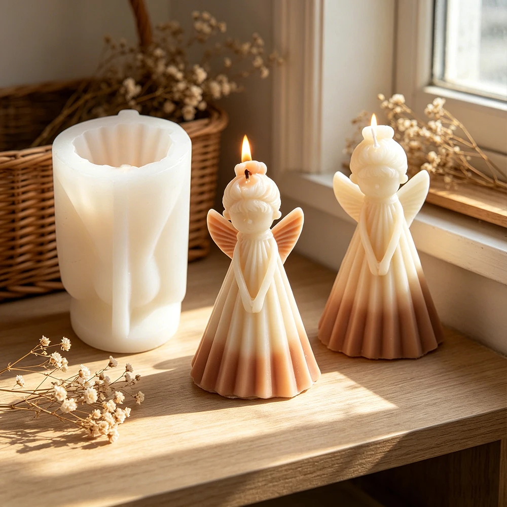 3D Angel Girl Silicone Candle Mold, DIY Aromatherapy Wax Soap Plaster Resin Mould for Home Decor Crafts Gifts Easy Release
3D Angel Girl Silicone Candle Mold, DIY Aromatherapy Wax Soap Plaster Resin Mould for Home Decor Crafts Gifts Easy Release