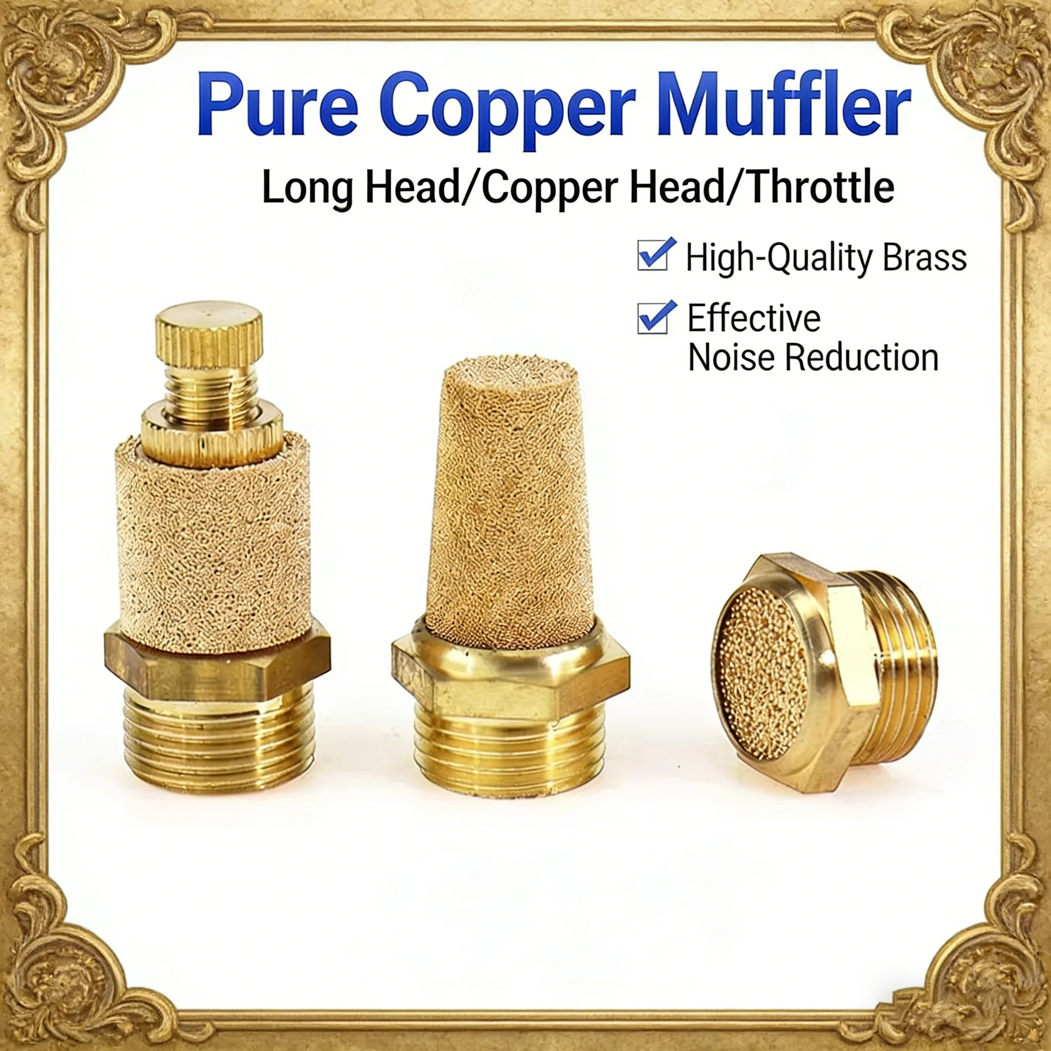 10P/50PCS Pneumatic Brass Exhaust Muffler Filter,M5 1/8" 1/4" 3/8" 1/2"1/8" Copper Accessories Mute Noise Reduction
10P/50PCS Pneumatic Brass Exhaust Muffler Filter,M5 1/8" 1/4" 3/8" 1/2"1/8" Copper Accessories Mute Noise Reduction