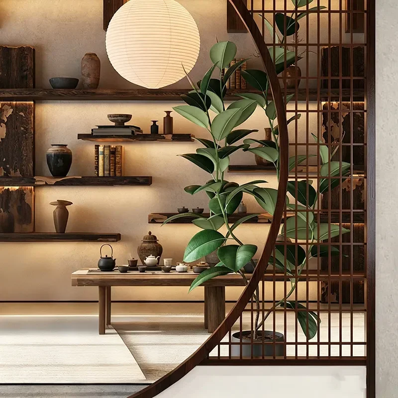 d1 solid wood new Chinese living room moon door antique partition screen round arch bogu frame
d1 solid wood new Chinese living room moon door antique partition screen round arch bogu frame