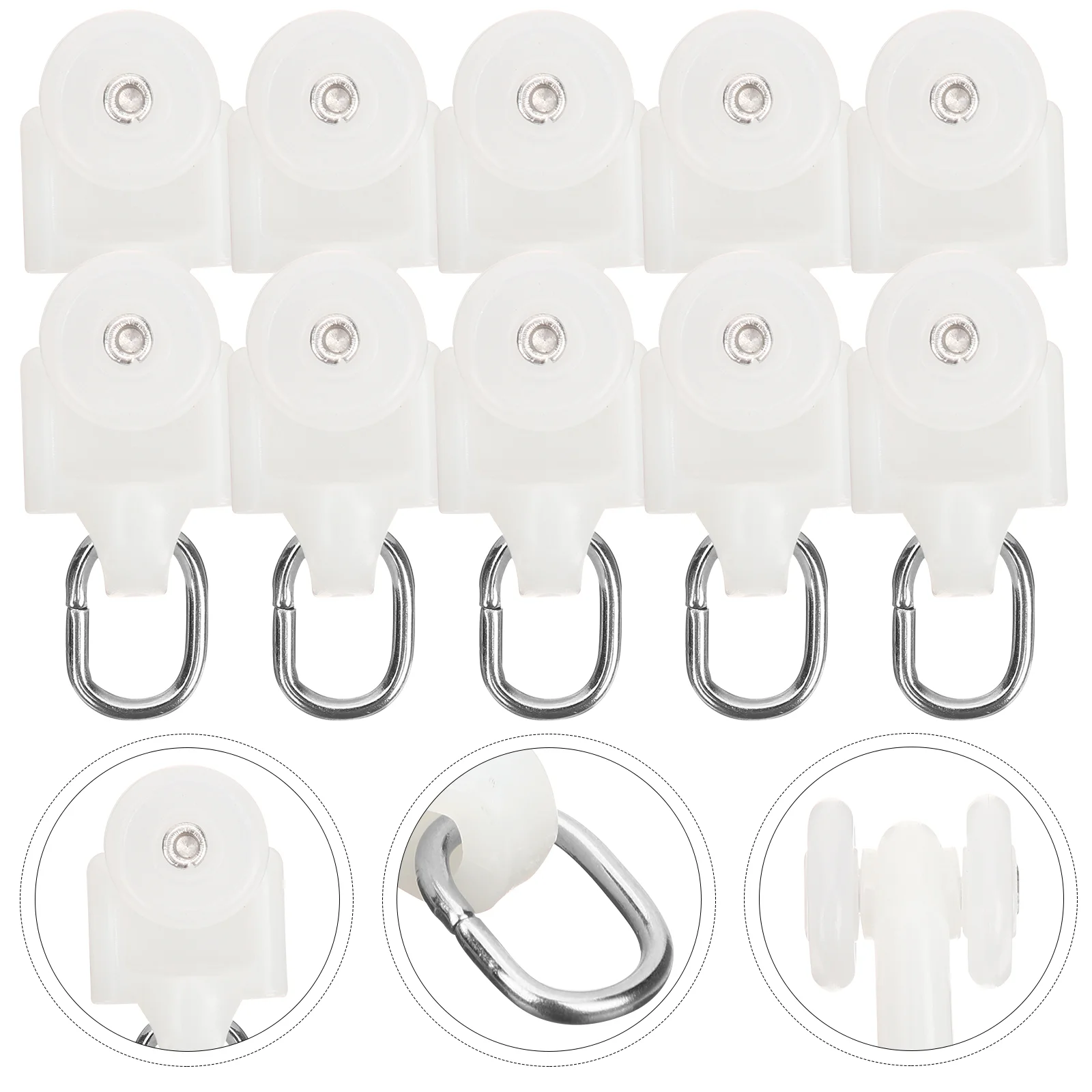 10 Pcs Curtain Rail Track Ceiling Home Accessory Curtains Roller with Hook Sliding Wheel Runners
10 Pcs Curtain Rail Track Ceiling Home Accessory Curtains Roller with Hook Sliding Wheel Runners
