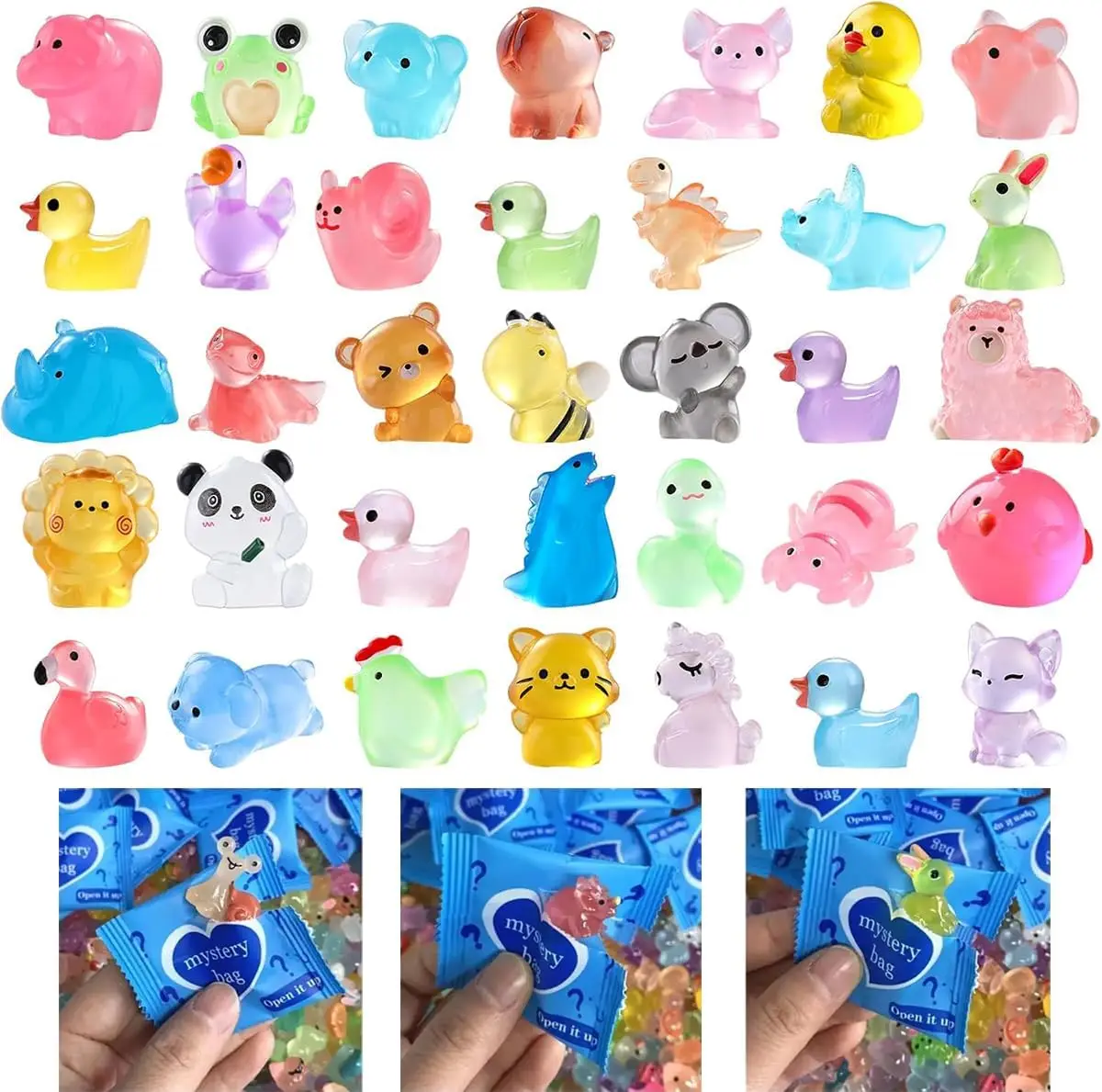 Mini Glow in Dark Animal Figures Blind Bag, 100pcs Random Resin Models for Fairy Garden & Craft
Mini Glow in Dark Animal Figures Blind Bag, 100pcs Random Resin Models for Fairy Garden & Craft