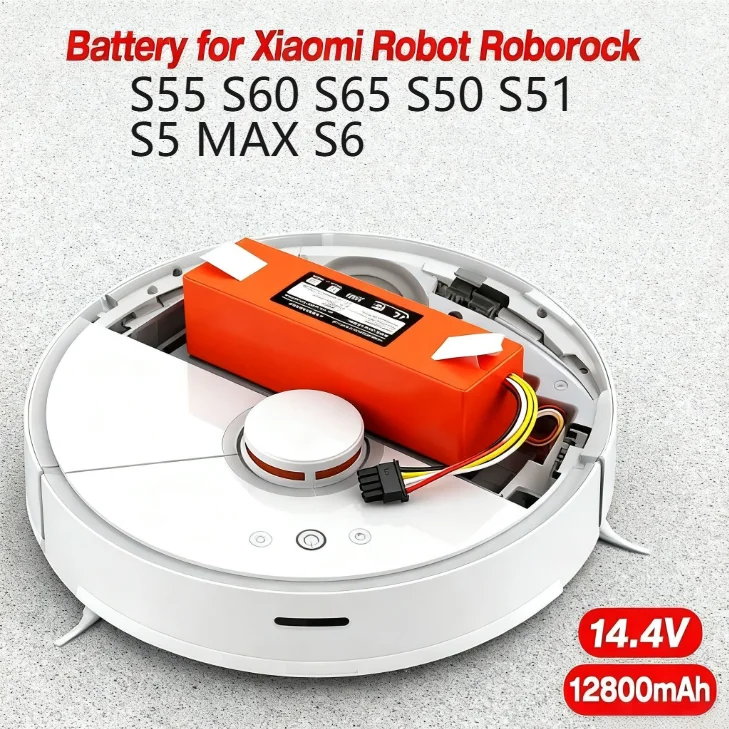 Прецизионный сменный аккумулятор 12800 мАч 14,4 В для пылесосов Xiaomi Roborock S55/S60/S65/S50/S51/S5 MAX/S6
Прецизионный сменный аккумулятор 12800 мАч 14,4 В для пылесосов Xiaomi Roborock S55/S60/S65/S50/S51/S5 MAX/S6