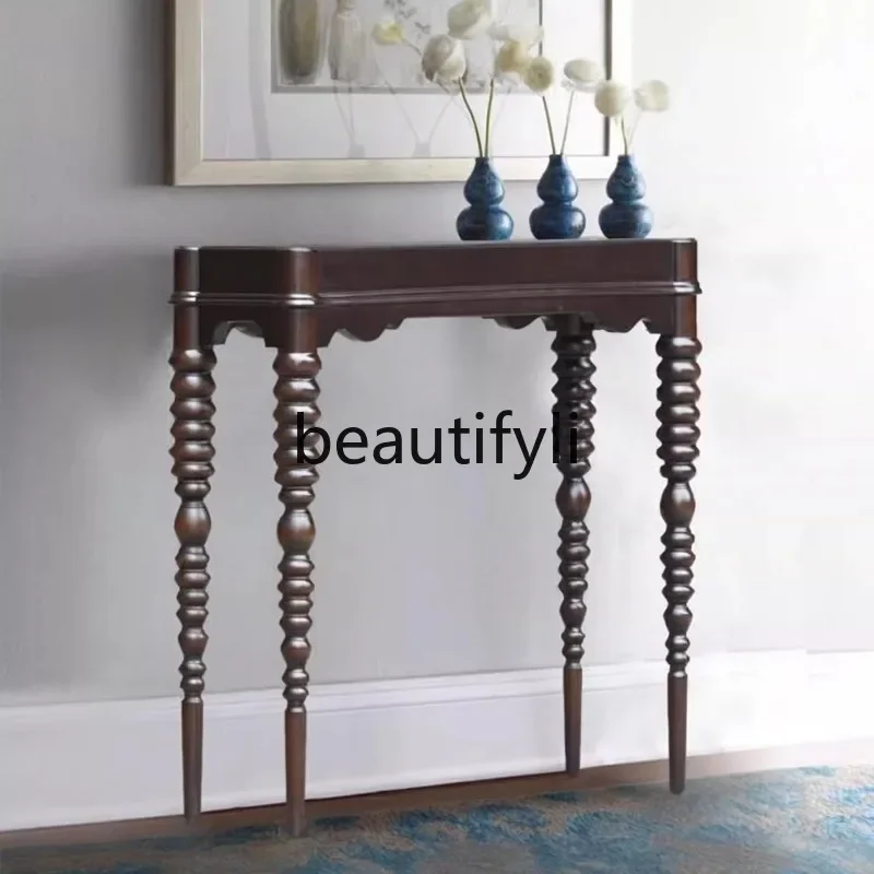 American carved solid wood entrance table French retro designer partition corridor entrance table
American carved solid wood entrance table French retro designer partition corridor entrance table