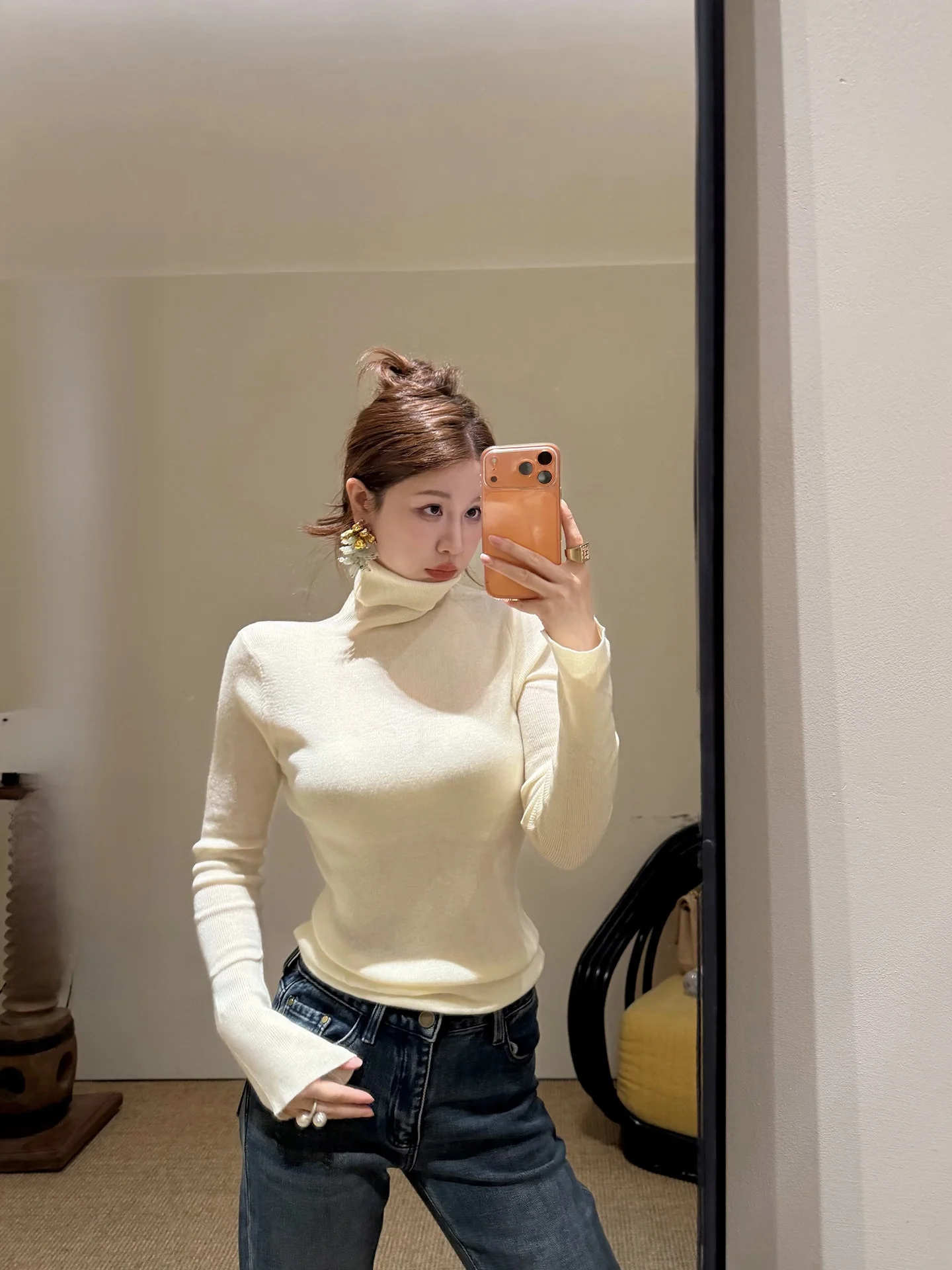 High Collar Women's Knitted Sweater 00 Wool Long Sve Versatile Top IUIU AJing Home Autumn Winter New Sle Slim Fit Knitwear
High Collar Women's Knitted Sweater 00 Wool Long Sve Versatile Top IUIU AJing Home Autumn Winter New Sle Slim Fit Knitwear