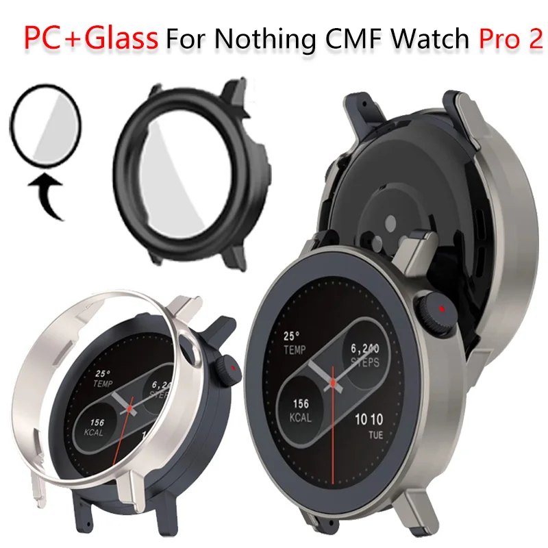 Закаленное стекло + чехол для ПК для Nothing CMF Watch Pro 2, защитная пленка для экрана, универсальная защитная рамка, аксессуары для часов CMF Watch Pro2, корпус
Закаленное стекло + чехол для ПК для Nothing CMF Watch Pro 2, защитная пленка для экрана, универсальная защитная рамка, аксессуары для часов CMF Watch Pro2, корпус