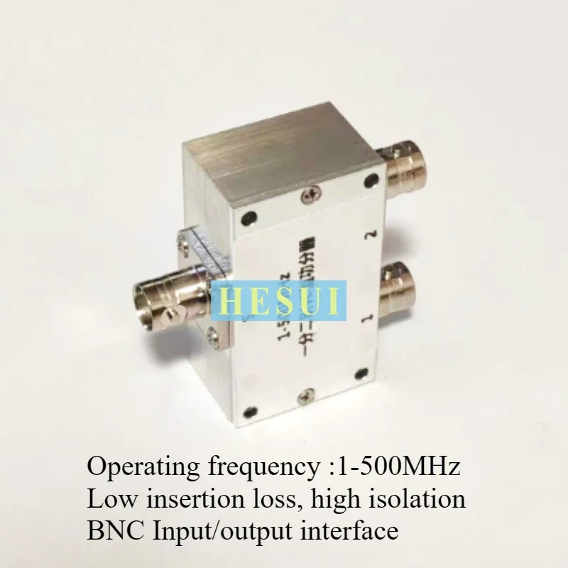 BNC type power divider 1-500M one-point two-point BNC head low-frequency combiner
BNC type power divider 1-500M one-point two-point BNC head low-frequency combiner