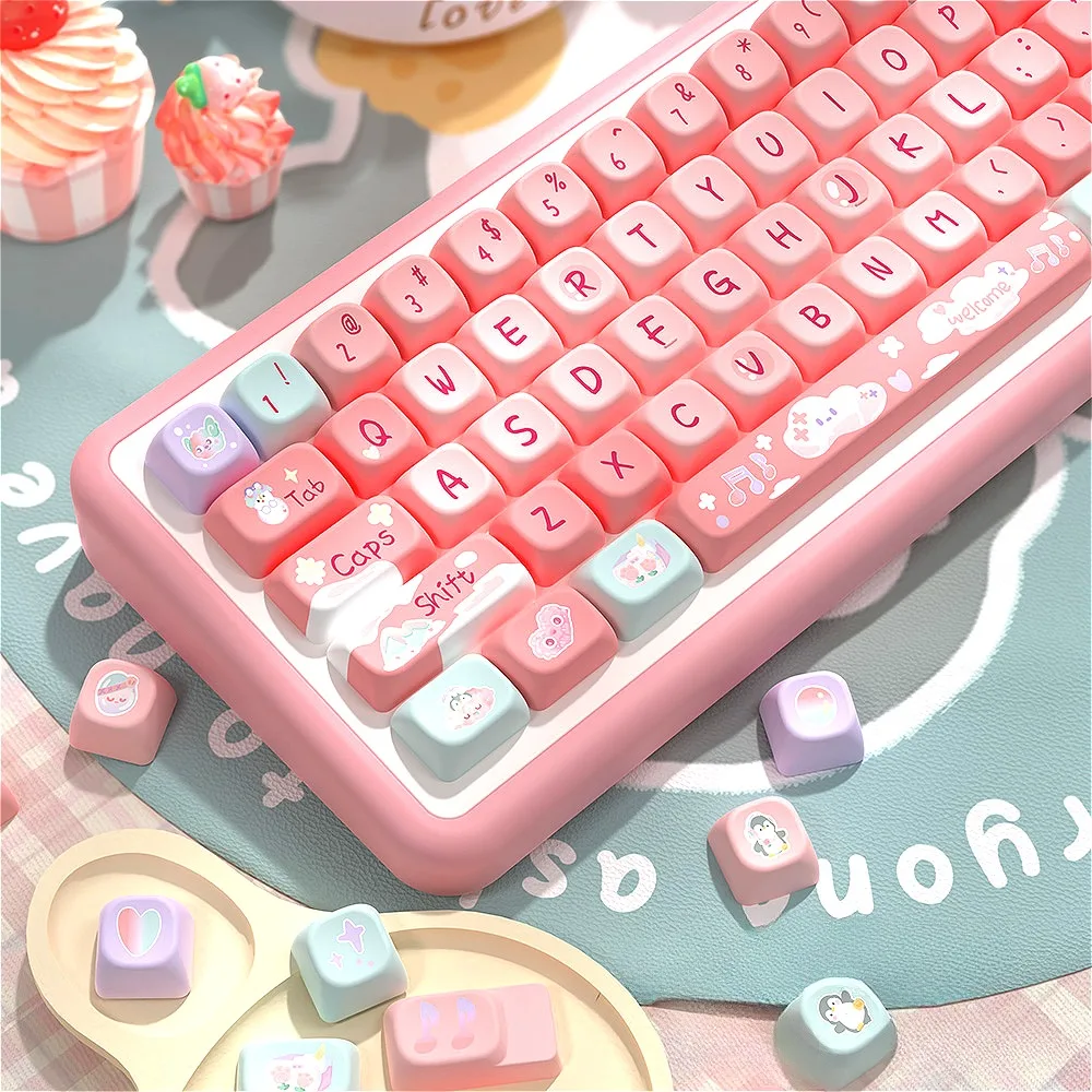 Pink Mist Glacier Theme Keycaps SCA Highly Cute Girls Keycaps for HI75 61 84 96 98 99 104 F87 and Other Wireless Keyboards
Pink Mist Glacier Theme Keycaps SCA Highly Cute Girls Keycaps for HI75 61 84 96 98 99 104 F87 and Other Wireless Keyboards