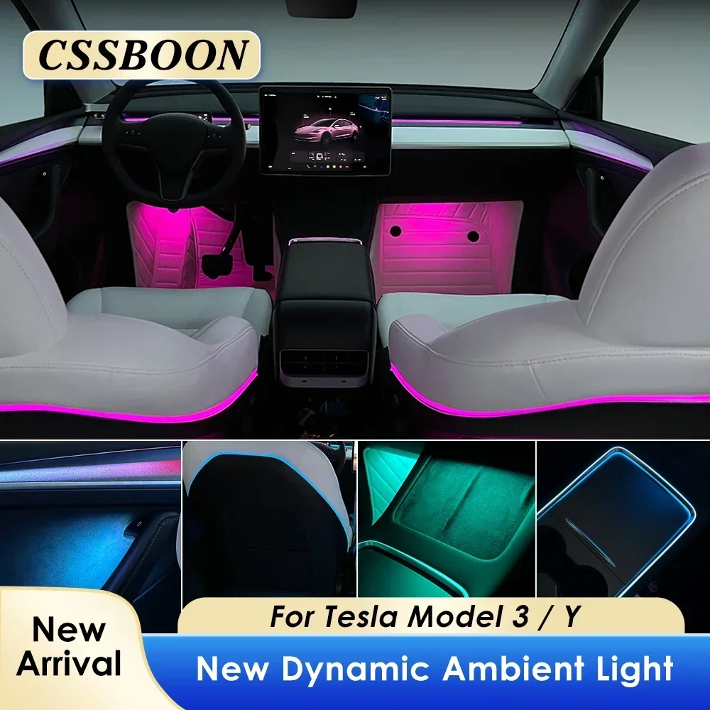 Model 3 Y LED Ambient Light for Tesla Interior Car Retrofit Atmosphere Lamps Mobile APP Control Ambient Kits Strip Car Accessori
Model 3 Y LED Ambient Light for Tesla Interior Car Retrofit Atmosphere Lamps Mobile APP Control Ambient Kits Strip Car Accessori