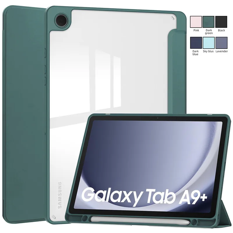 For Samsung Galaxy Tab A9+Case with Pen Holder 2023 SM-X210 SM-X216B Transparent Silicone Back Cover for Funda Tab A9 Plus Case
For Samsung Galaxy Tab A9+Case with Pen Holder 2023 SM-X210 SM-X216B Transparent Silicone Back Cover for Funda Tab A9 Plus Case