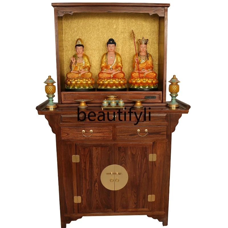 Chinese solid wood Buddhist niches, serving tables, household bases, heightening Buddhist hall cabinets, temple supplies
Chinese solid wood Buddhist niches, serving tables, household bases, heightening Buddhist hall cabinets, temple supplies