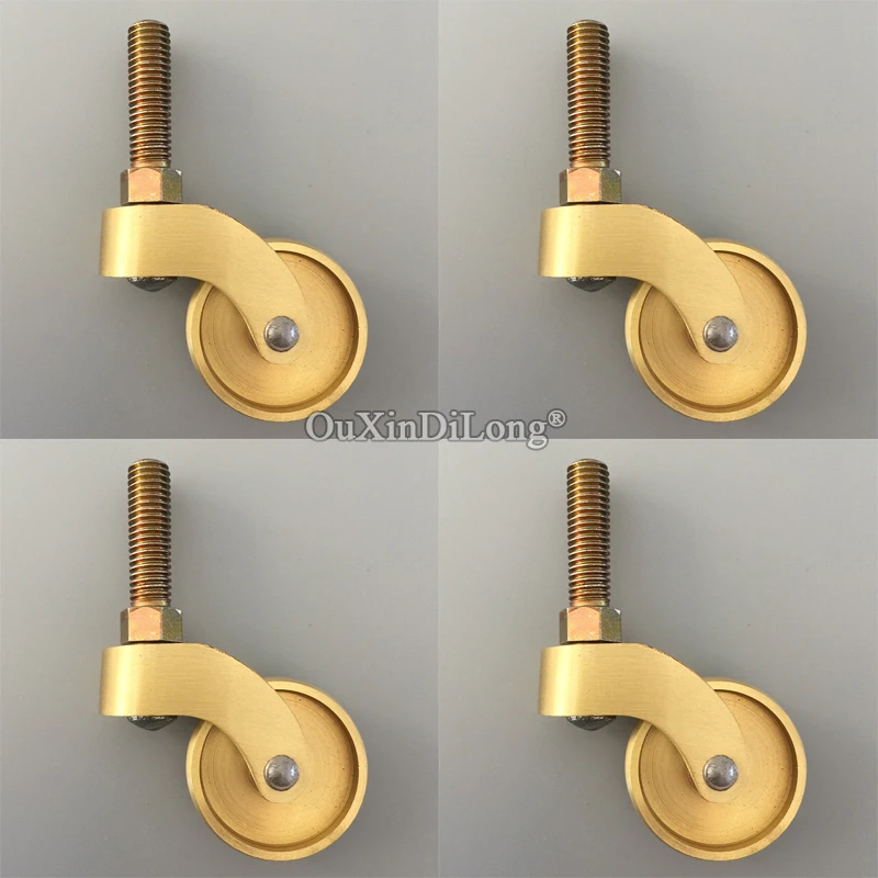 NEW 4PCS 1.25'' Heavy Brass Casters Universal Furniture Rollers Table Chair Sofa Couch Furntiure Feet Castors 360° Swivel Wheels
NEW 4PCS 1.25'' Heavy Brass Casters Universal Furniture Rollers Table Chair Sofa Couch Furntiure Feet Castors 360° Swivel Wheels