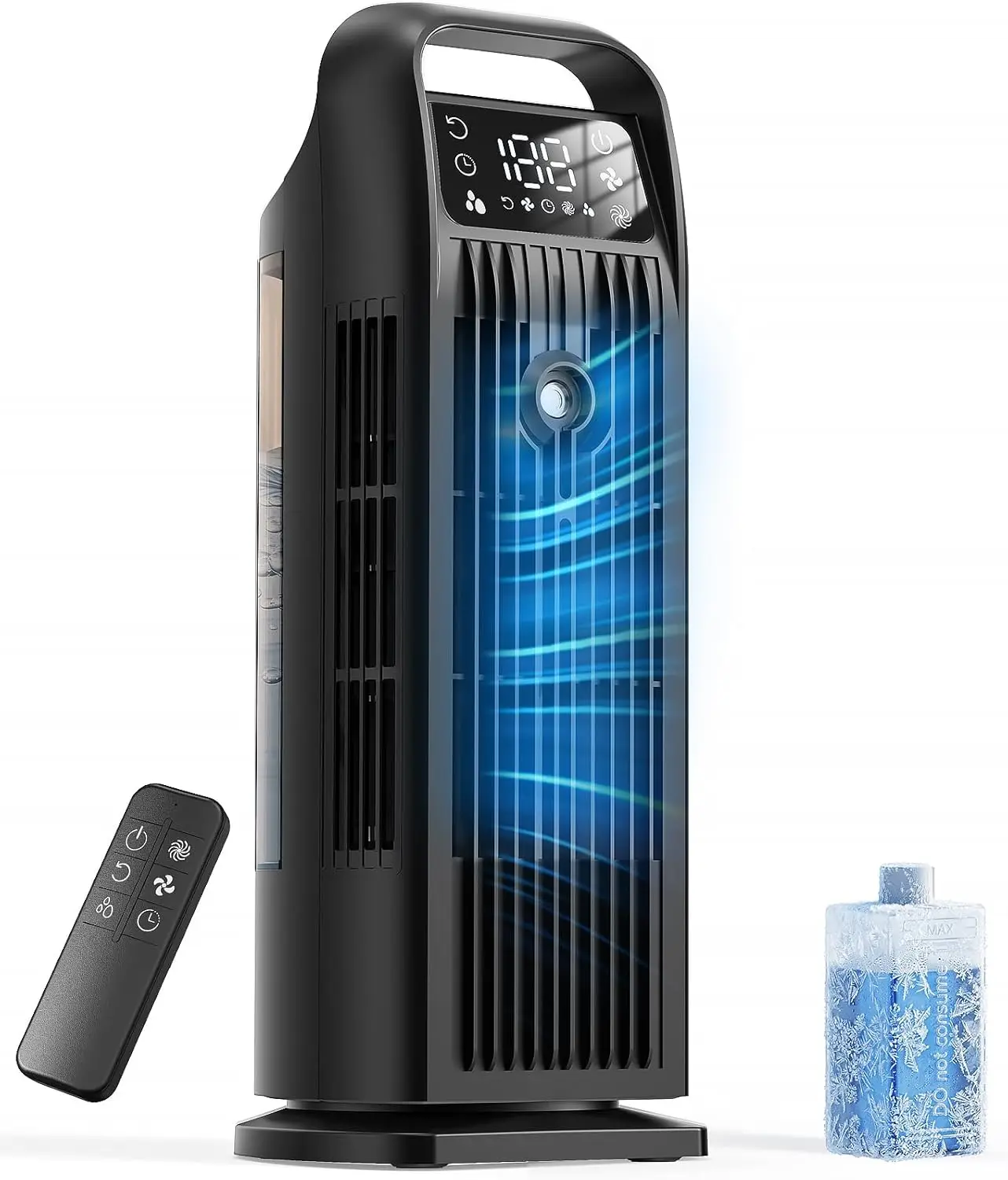 Portable Air Conditioner, 4-in-1 Evaporative Cooler, 1200ml Water Tank, Remote Control, 120° Oscillation, Multi Speeds, 12-Hour Timer, Mist Spray Tower Fan for Home Office Use, Black Midnight
Portable Air Conditioner, 4-in-1 Evaporative Cooler, 1200ml Water Tank, Remote Control, 120° Oscillation, Multi Speeds, 12-Hour Timer, Mist Spray Tower Fan for Home Office Use, Black Midnight