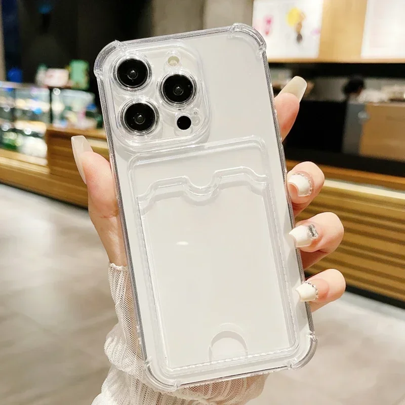 With HD protective film Transparent Card Holder Bag Case For iPhone 17 16 15 14 Plus 13 12 11 Pro Pro Max Storage Slot
With HD protective film Transparent Card Holder Bag Case For iPhone 17 16 15 14 Plus 13 12 11 Pro Pro Max Storage Slot
