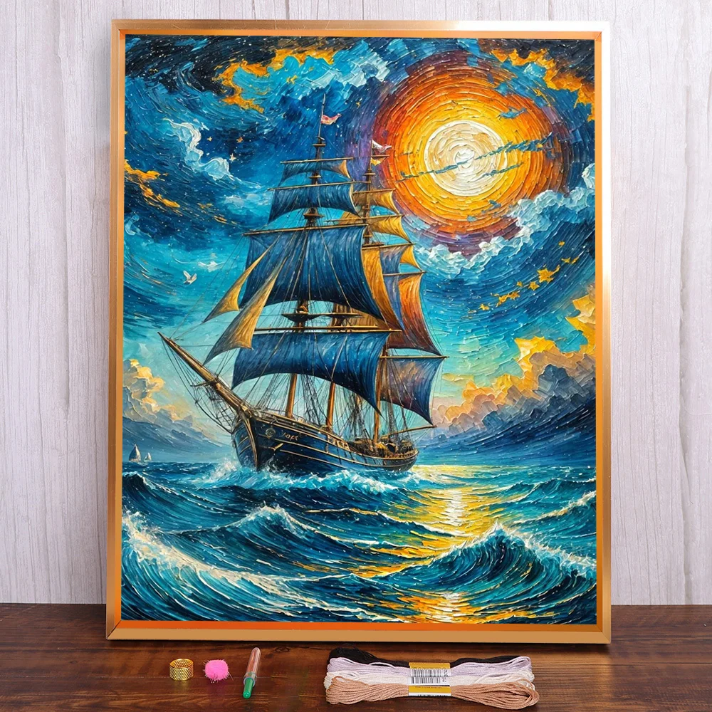 Landscape Ocean Boat Printed 11CT Cross-Stitch Patterns Embroidery Painting Sewing Handiwork Handicraft Needle Design Counted
Landscape Ocean Boat Printed 11CT Cross-Stitch Patterns Embroidery Painting Sewing Handiwork Handicraft Needle Design Counted