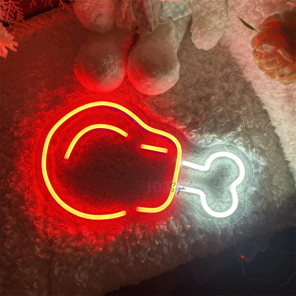 Neon Led Sign Chicken Leg Food Custom LED Neon Night Lights Sign USB for Room Wall Decor Food Shop Decoration Signboard Lights
Neon Led Sign Chicken Leg Food Custom LED Neon Night Lights Sign USB for Room Wall Decor Food Shop Decoration Signboard Lights