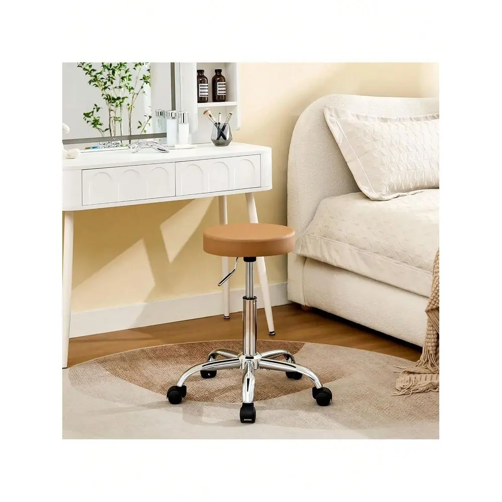 Massage Chair, Adjustable Hair Cutting Stool 19.526.6, Camel Brown Vanittool With Wheels Camel Brown,40062124
Massage Chair, Adjustable Hair Cutting Stool 19.526.6, Camel Brown Vanittool With Wheels Camel Brown,40062124