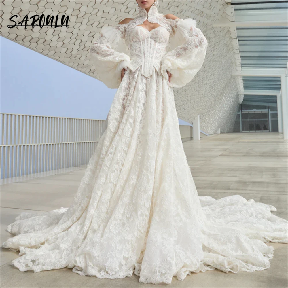 Romantic Lace 2in1 Wedding Dress for Women, Modern Design A Line Customized Bride Dress, Court Train Ivory Bridal Gown
Romantic Lace 2in1 Wedding Dress for Women, Modern Design A Line Customized Bride Dress, Court Train Ivory Bridal Gown