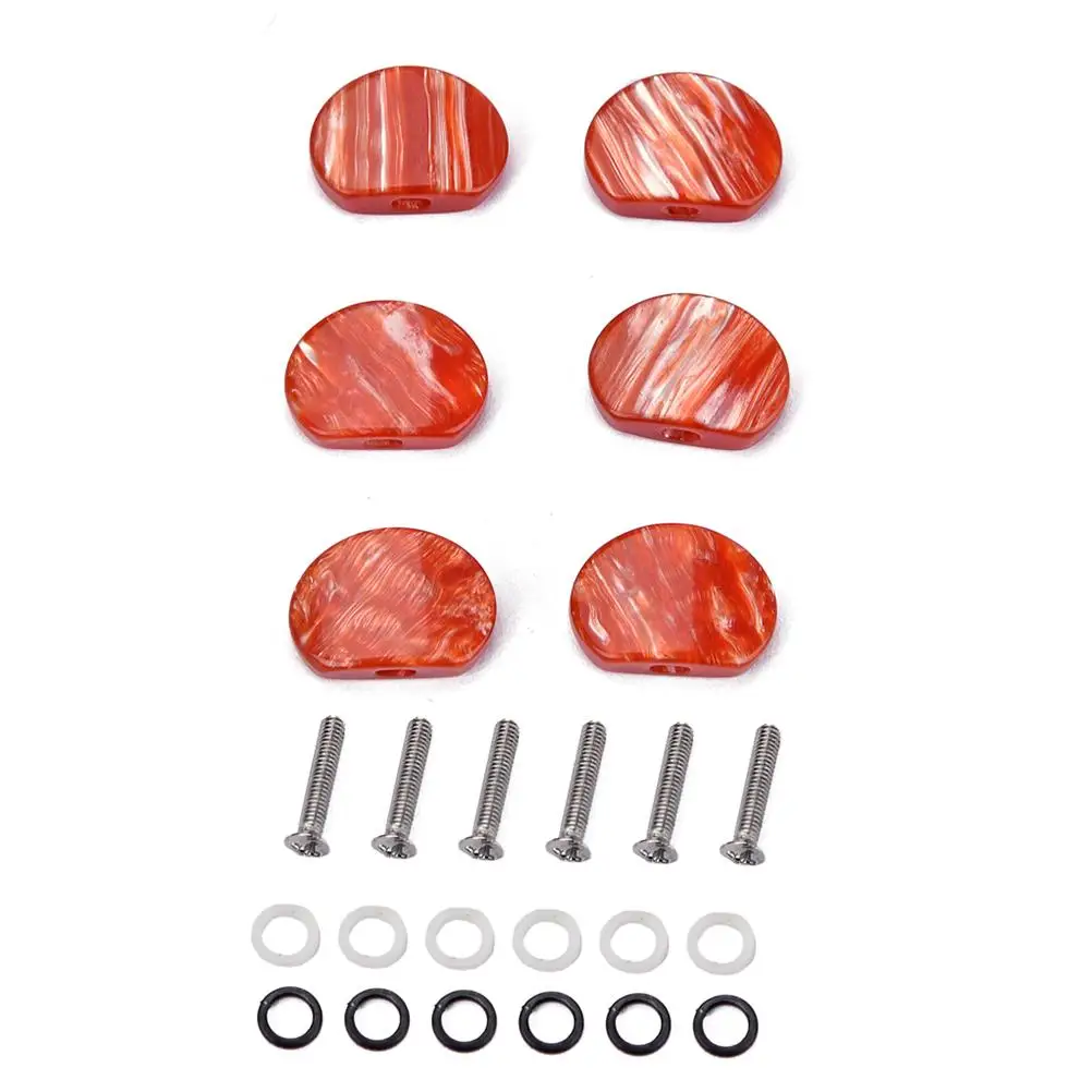 6PCS Guitar Tuning Pegs Sealed Machine Heads Red Acrylic Buttons 12Ferrules 6Screws Easy Installation Classical Strings
6PCS Guitar Tuning Pegs Sealed Machine Heads Red Acrylic Buttons 12Ferrules 6Screws Easy Installation Classical Strings