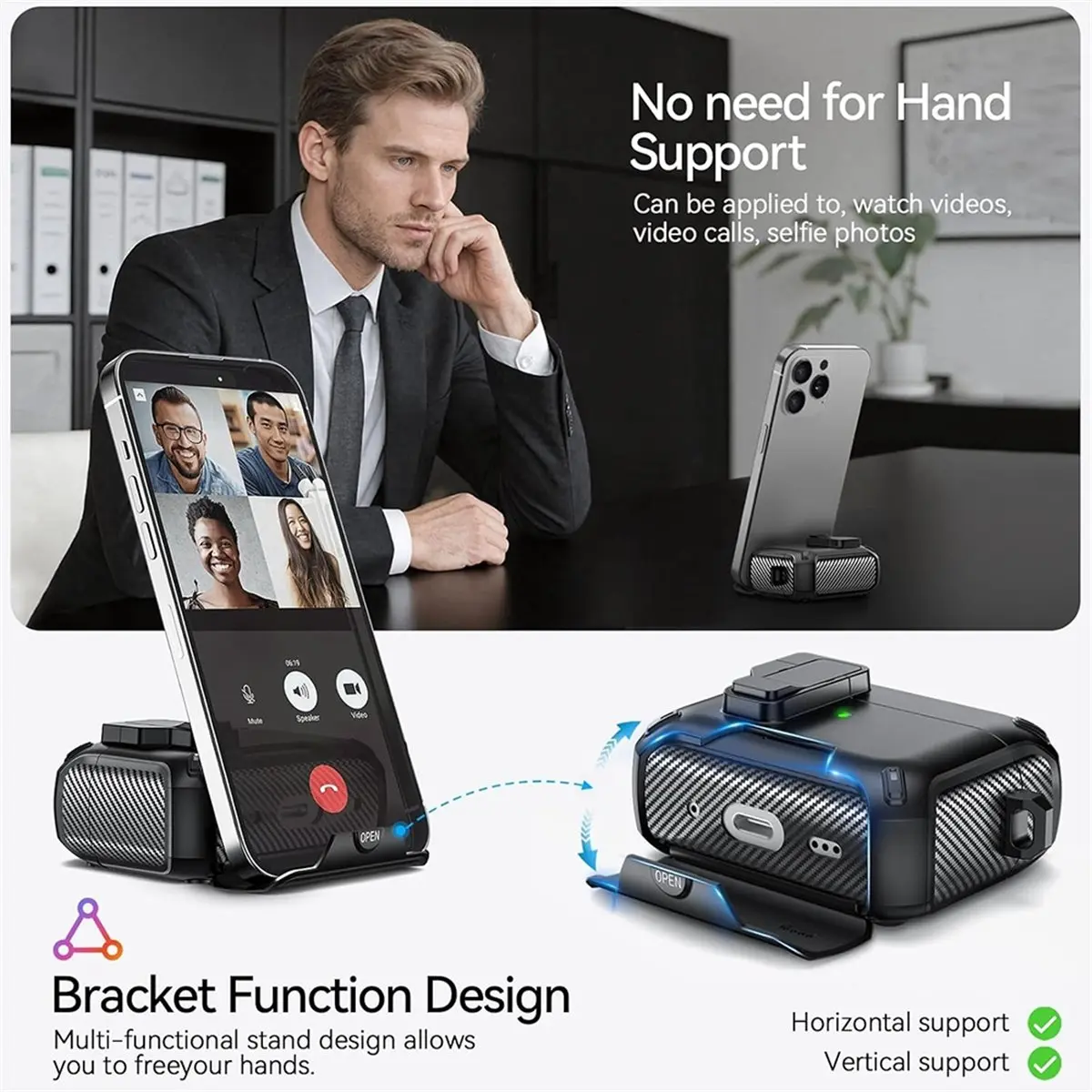 For 2nd Generation Protective Case, Magnetic Stand, Switch, Bluetooth Protective Case, Black
For 2nd Generation Protective Case, Magnetic Stand, Switch, Bluetooth Protective Case, Black