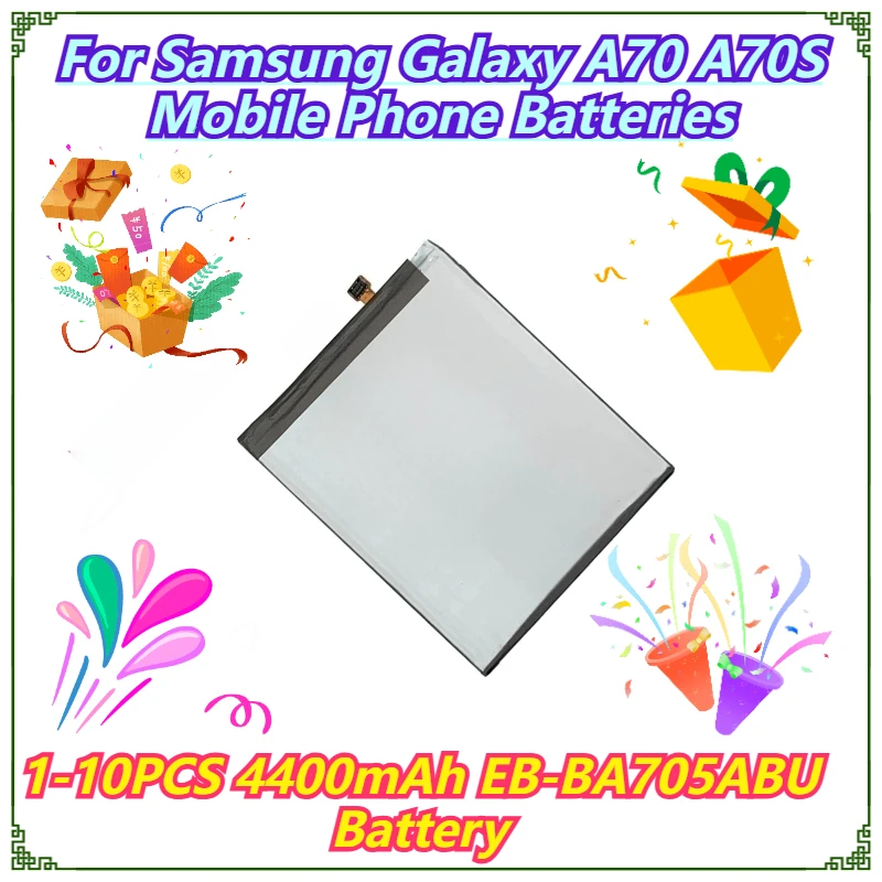 1-10 шт. 4400 мАч EB-BA705ABU аккумулятор для Samsung Galaxy A70 A70S аккумуляторы для мобильных телефонов
1-10 шт. 4400 мАч EB-BA705ABU аккумулятор для Samsung Galaxy A70 A70S аккумуляторы для мобильных телефонов