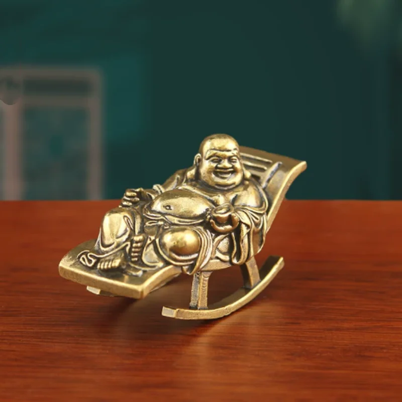 Vintage brass mini carefree Maitreya Buddha rocking chair ornament home Buddha statue Chinese style decorative crafts
Vintage brass mini carefree Maitreya Buddha rocking chair ornament home Buddha statue Chinese style decorative crafts