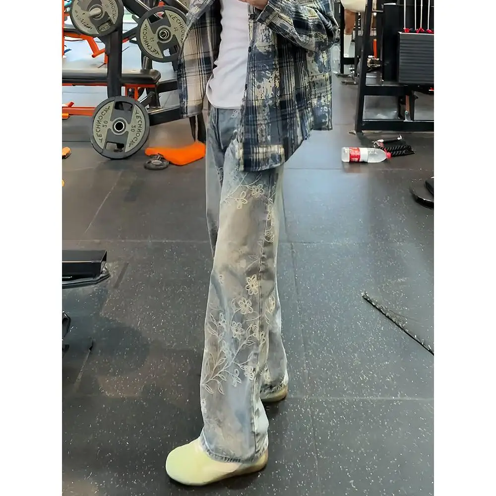 Джинсы из денима с вышивкой Cleanfit, мужские модные брендовые брюки Haome высокого класса с прямыми штанинами, узкая версия, расклешенные брюки с ножом
Джинсы из денима с вышивкой Cleanfit, мужские модные брендовые брюки Haome высокого класса с прямыми штанинами, узкая версия, расклешенные брюки с ножом