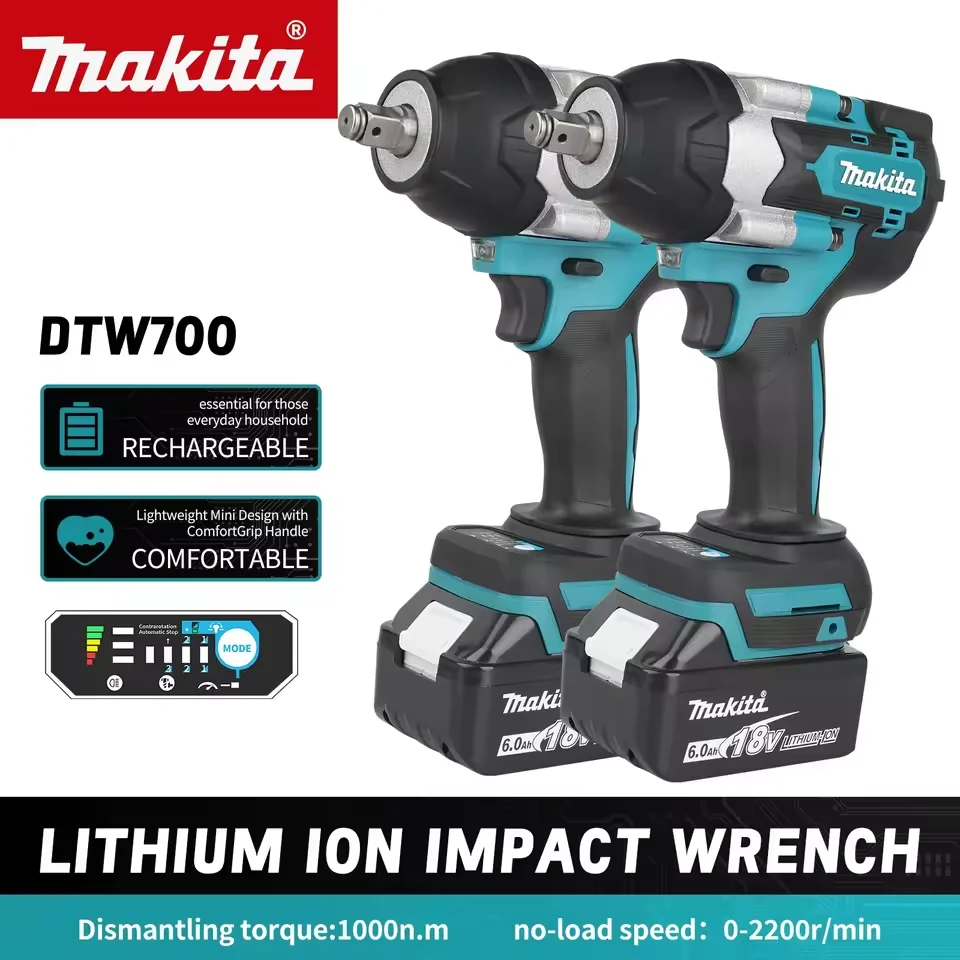 NEW Makita DTW700 Cordless Impact Wrench Brushless Electric Wrench Screwdriver 1000N.M Large Torque Auto Repair Power Tools 2025
NEW Makita DTW700 Cordless Impact Wrench Brushless Electric Wrench Screwdriver 1000N.M Large Torque Auto Repair Power Tools 2025