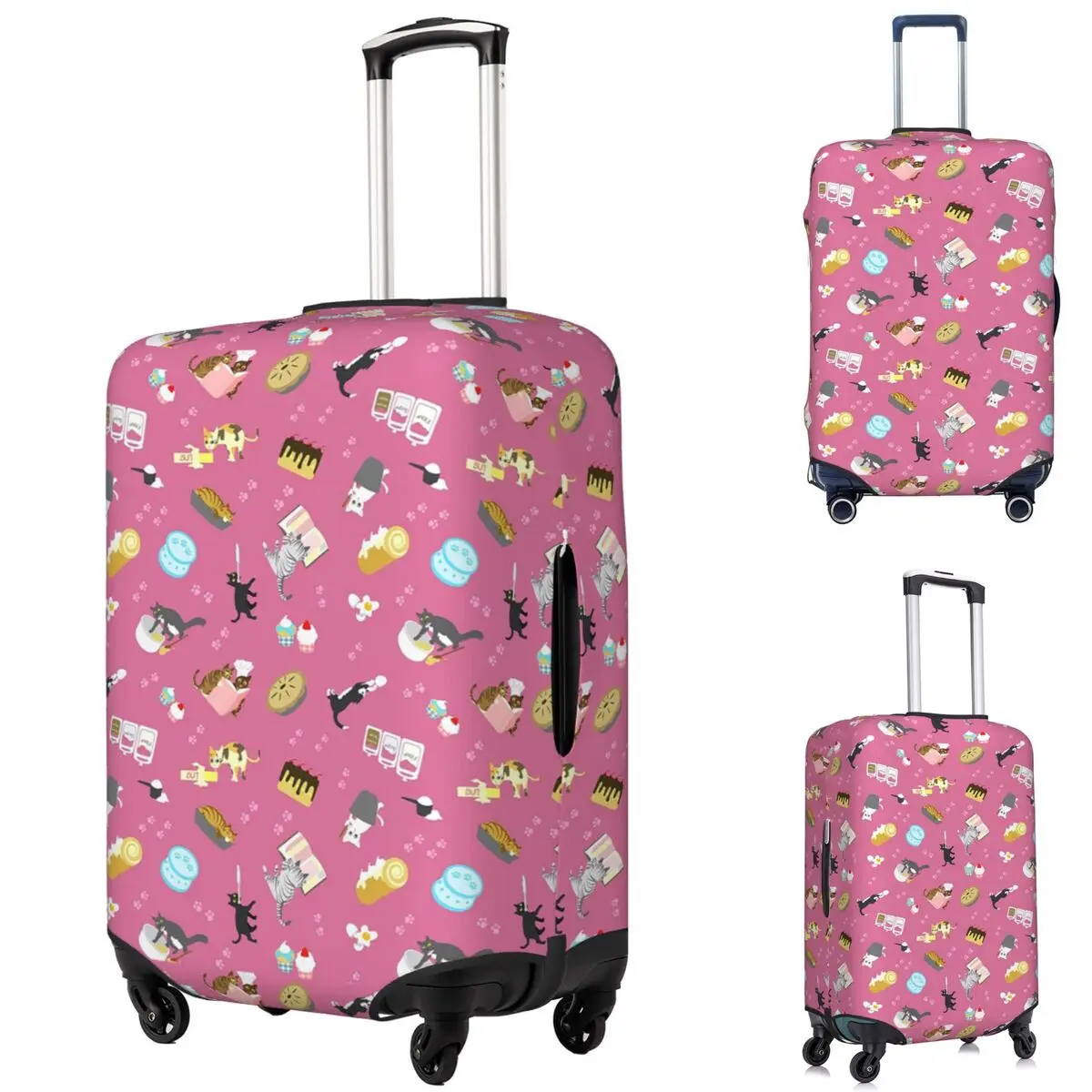 Cats Baking Cakes And Other Sweets, In Pink Suitcase Cover Protection Elastic Travel Luggage Protector Covers for 18-32 Inch
Cats Baking Cakes And Other Sweets, In Pink Suitcase Cover Protection Elastic Travel Luggage Protector Covers for 18-32 Inch