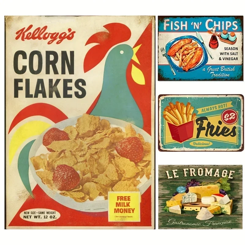 1pc Vintage Food Metallic Tin Signs, Vintage Style, for Gifts, Home Wall Decorations Farmhouse Decor Posters
1pc Vintage Food Metallic Tin Signs, Vintage Style, for Gifts, Home Wall Decorations Farmhouse Decor Posters