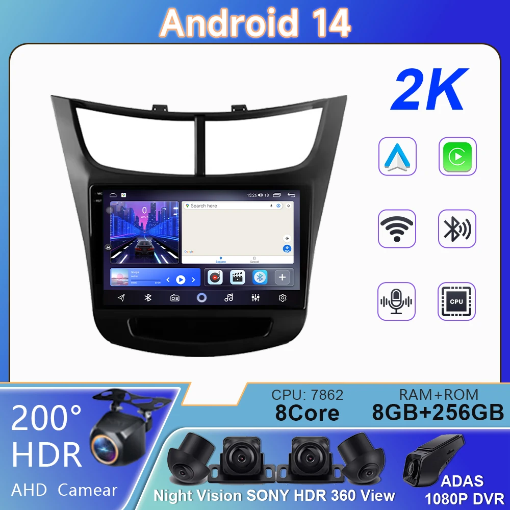 Car Radio Carplay For Chevrolet Sail Aveo 2015 - 2019 GPS Navigation Video Android Auto Stereo Multimedia Player 5G Wifi No 2din
Car Radio Carplay For Chevrolet Sail Aveo 2015 - 2019 GPS Navigation Video Android Auto Stereo Multimedia Player 5G Wifi No 2din