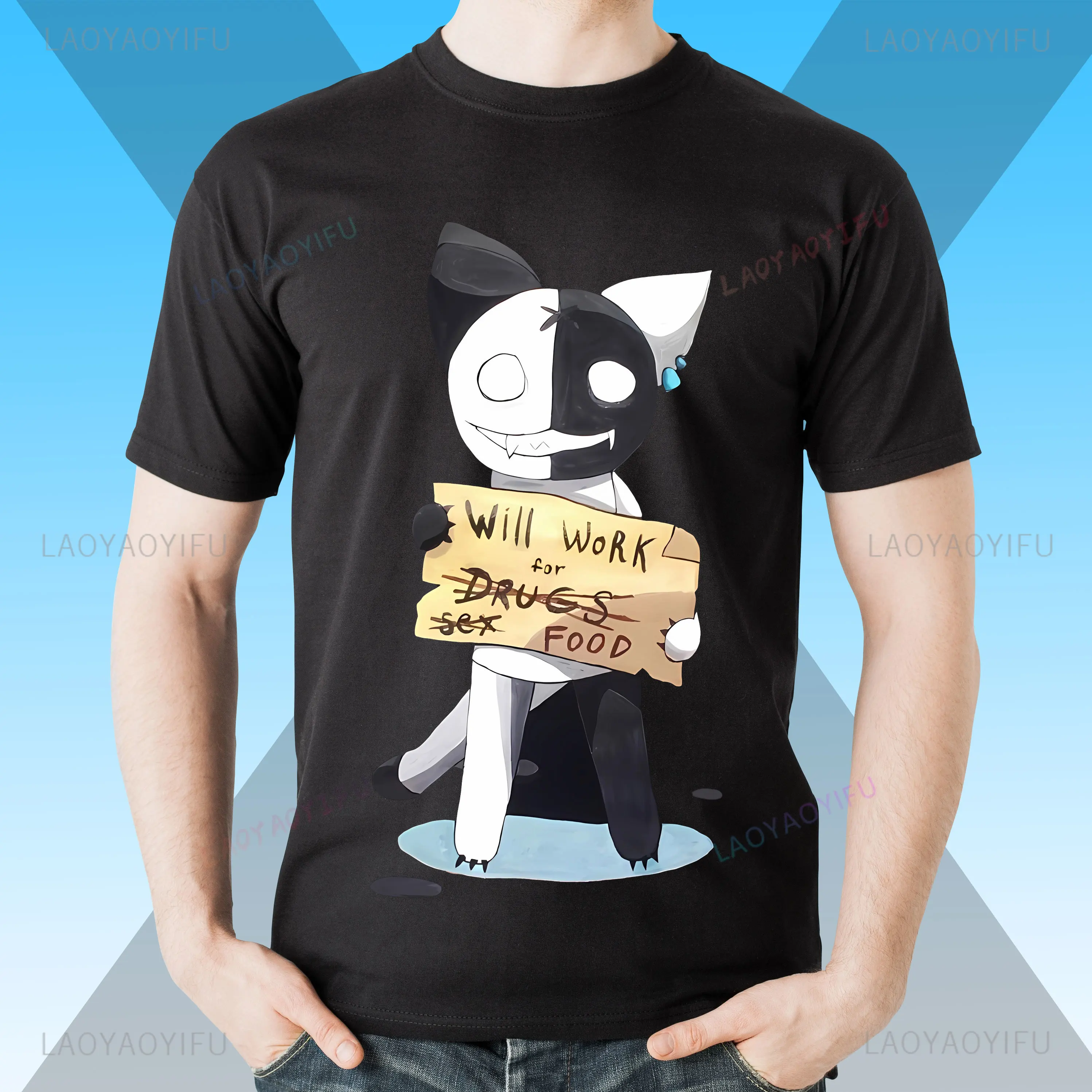 Fun cat print graphic T-shirt for both men and women casual fun fashion casual comfortable short-sleeved top clothing
Fun cat print graphic T-shirt for both men and women casual fun fashion casual comfortable short-sleeved top clothing