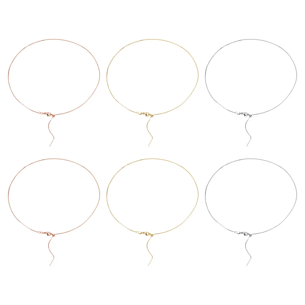 Adjustable Metal Box Chain with Slider Handmade Women Necklace Ornaments Simple Base Chain DIY Jewelry Making Accessories 6pcs
Adjustable Metal Box Chain with Slider Handmade Women Necklace Ornaments Simple Base Chain DIY Jewelry Making Accessories 6pcs