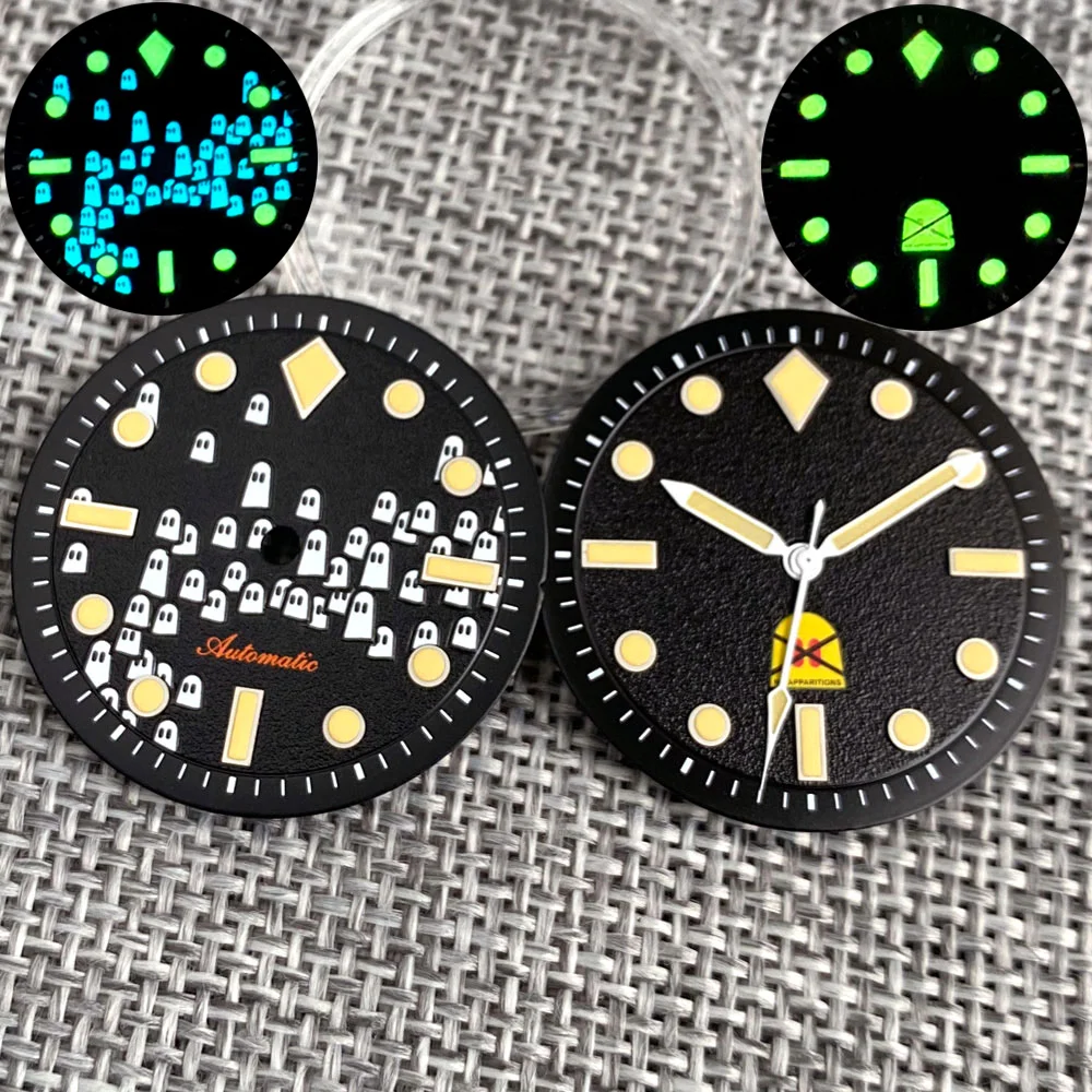 29mm Super Green/Blue Luminous Ghost Pattern Dial Face Hands for 50- Fathoms Retro Watch fit for NH35 Movement Diver Men's Watch
29mm Super Green/Blue Luminous Ghost Pattern Dial Face Hands for 50- Fathoms Retro Watch fit for NH35 Movement Diver Men's Watch