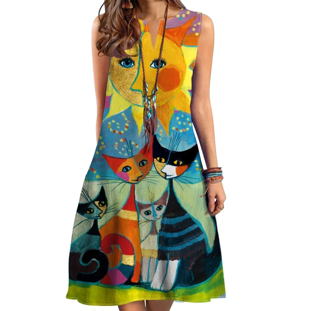 2024 European and American Cross Border Women's New Dress V-neck Sleeveless Sexy Printed Large Hem Foreign Trade Dress
2024 European and American Cross Border Women's New Dress V-neck Sleeveless Sexy Printed Large Hem Foreign Trade Dress