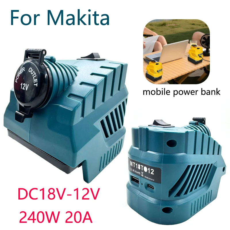 Понижающий преобразователь аккумулятора, регулятор постоянного тока от 18 В до 12 В, порт прикуривателя для аккумулятора Makita 18 В с портом USB типа C, автомобильный источник питания
Понижающий преобразователь аккумулятора, регулятор постоянного тока от 18 В до 12 В, порт прикуривателя для аккумулятора Makita 18 В с портом USB типа C, автомобильный источник питания