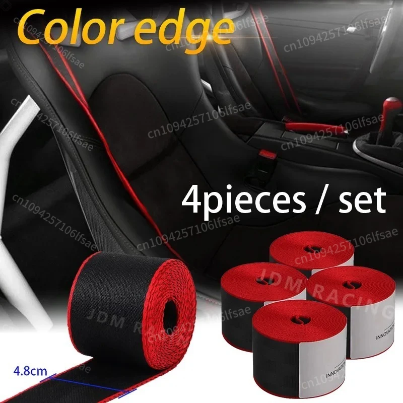 For 4pcs Red Edge Car Seat Belt Webbing Polyester Seat Lap Nylon Safety Strap 3.6M 48MM Car Seat Conversion Car Accessories DIYg
For 4pcs Red Edge Car Seat Belt Webbing Polyester Seat Lap Nylon Safety Strap 3.6M 48MM Car Seat Conversion Car Accessories DIYg
