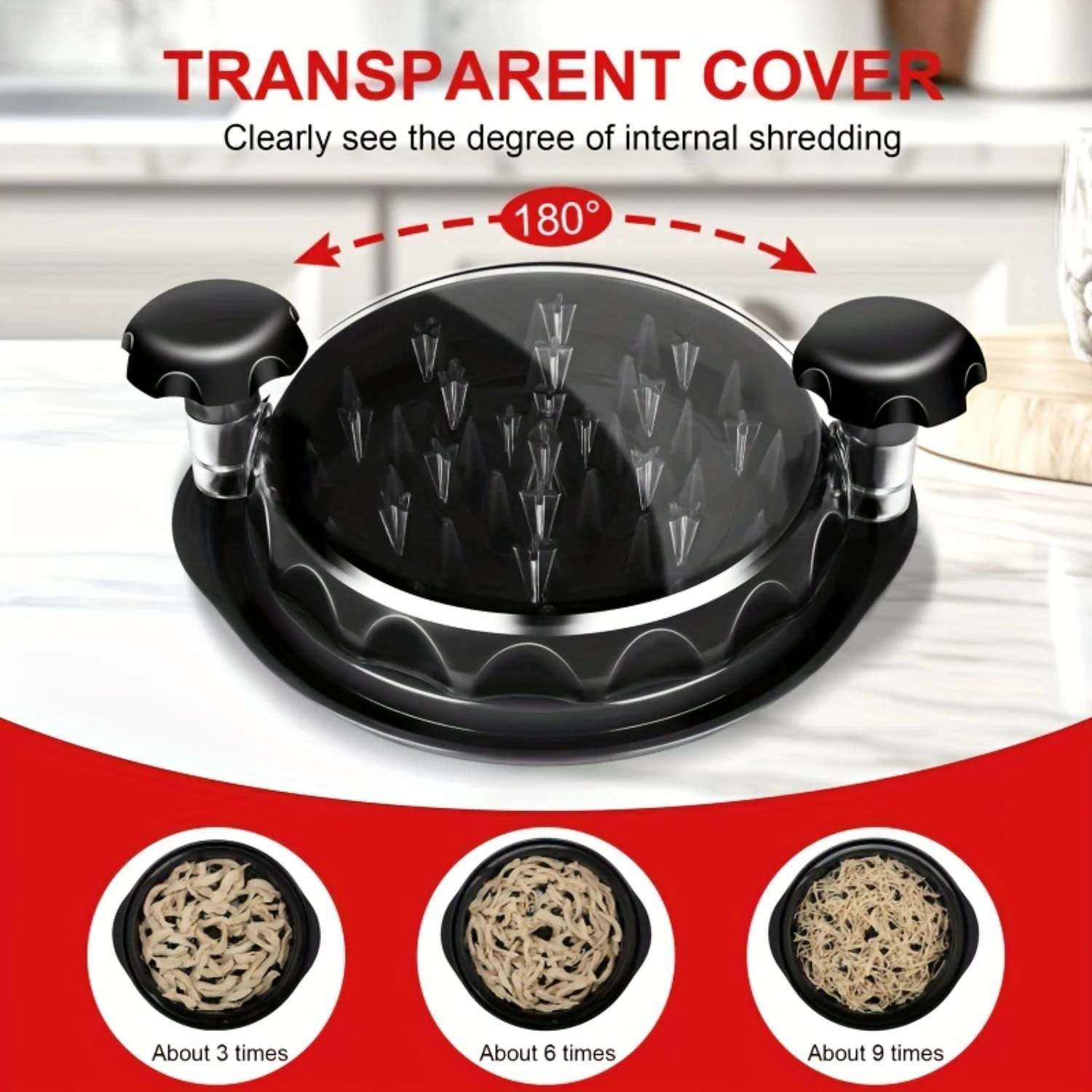 Premium Chicken Shredder Tool - Expert Grade, Quick Twist Action for Perfectly Shredded Meat - Crystal Clear Lid, Comfort Grip,
Premium Chicken Shredder Tool - Expert Grade, Quick Twist Action for Perfectly Shredded Meat - Crystal Clear Lid, Comfort Grip,