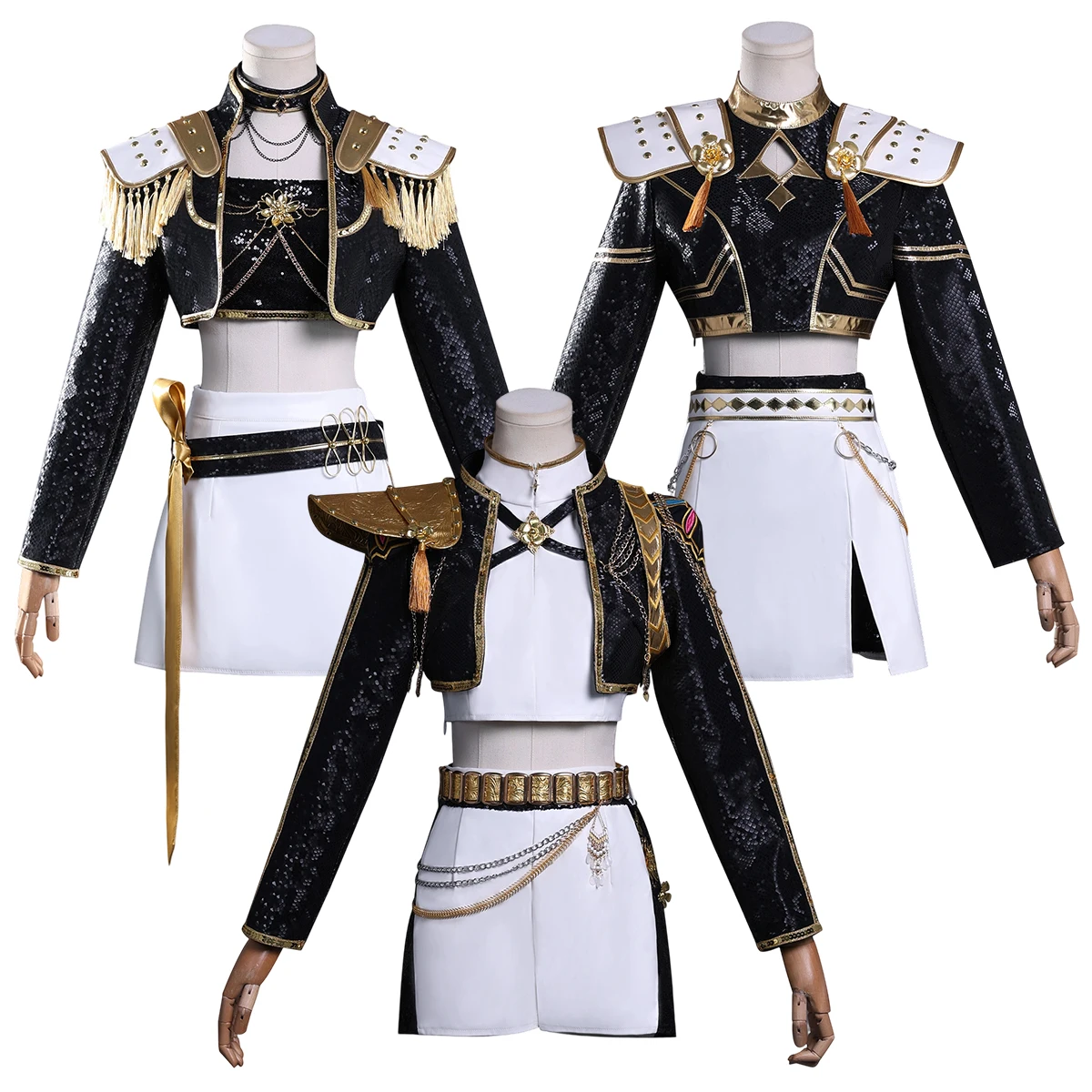 HOLOUN KPop Demon Hunters Anime Rumi Zoey Mira Cosplay Costume Jacket Skirt Black Stage Performance Uniform Halloween Christmas
HOLOUN KPop Demon Hunters Anime Rumi Zoey Mira Cosplay Costume Jacket Skirt Black Stage Performance Uniform Halloween Christmas