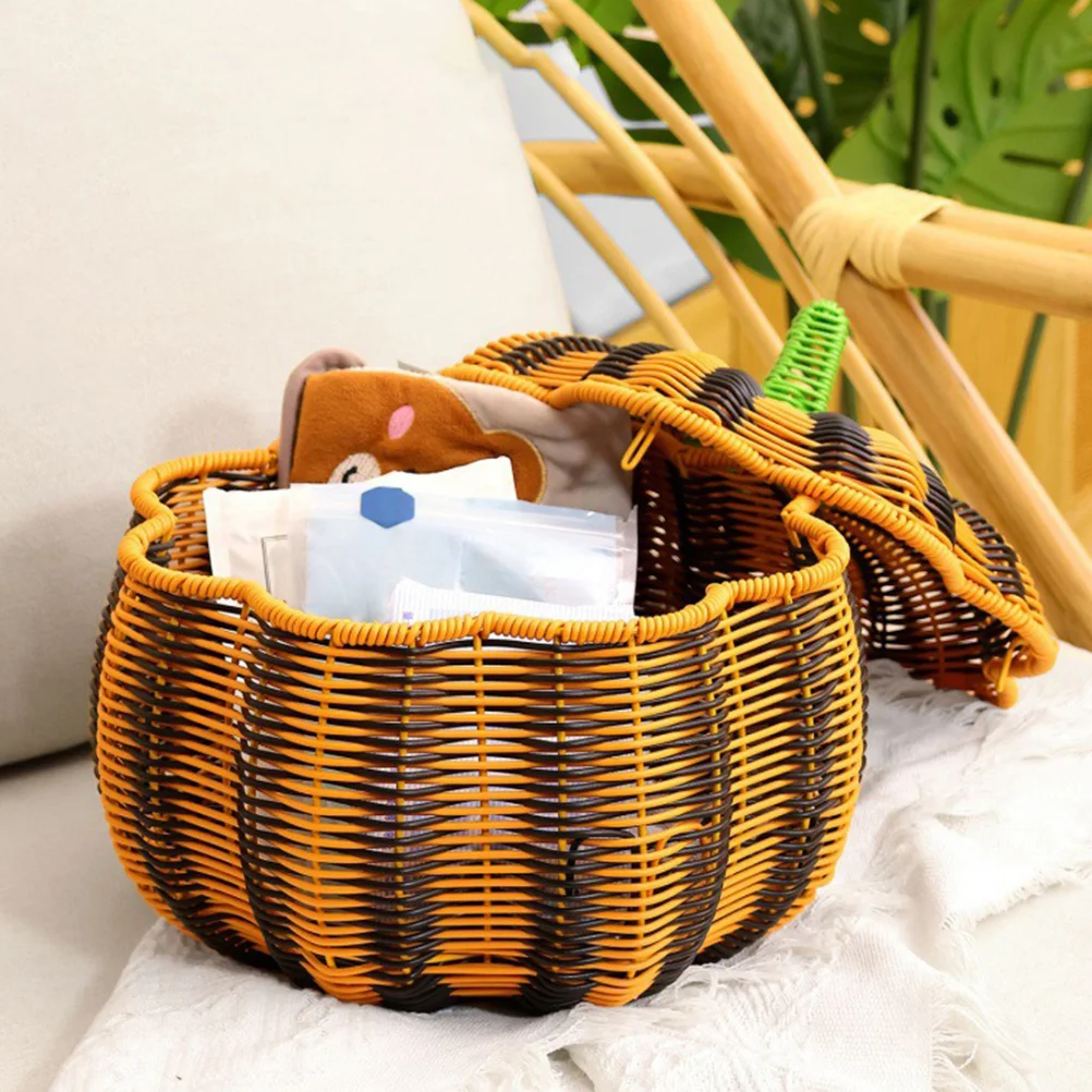 Imitation Rattan Pumpkin Storage Basket Sturdy Break Resistant Organizer for Kitchen Bathroom Living Room Decorative Use
Imitation Rattan Pumpkin Storage Basket Sturdy Break Resistant Organizer for Kitchen Bathroom Living Room Decorative Use