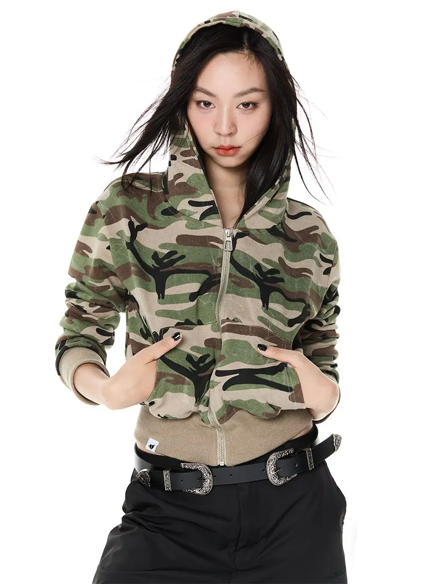 Coats Long Sleeve Zipper Camouflage Hoodie Cardigan American Street Sweatshirts Simple All-Match Slim Fit Tops Women Y2k Jacket
Coats Long Sleeve Zipper Camouflage Hoodie Cardigan American Street Sweatshirts Simple All-Match Slim Fit Tops Women Y2k Jacket
