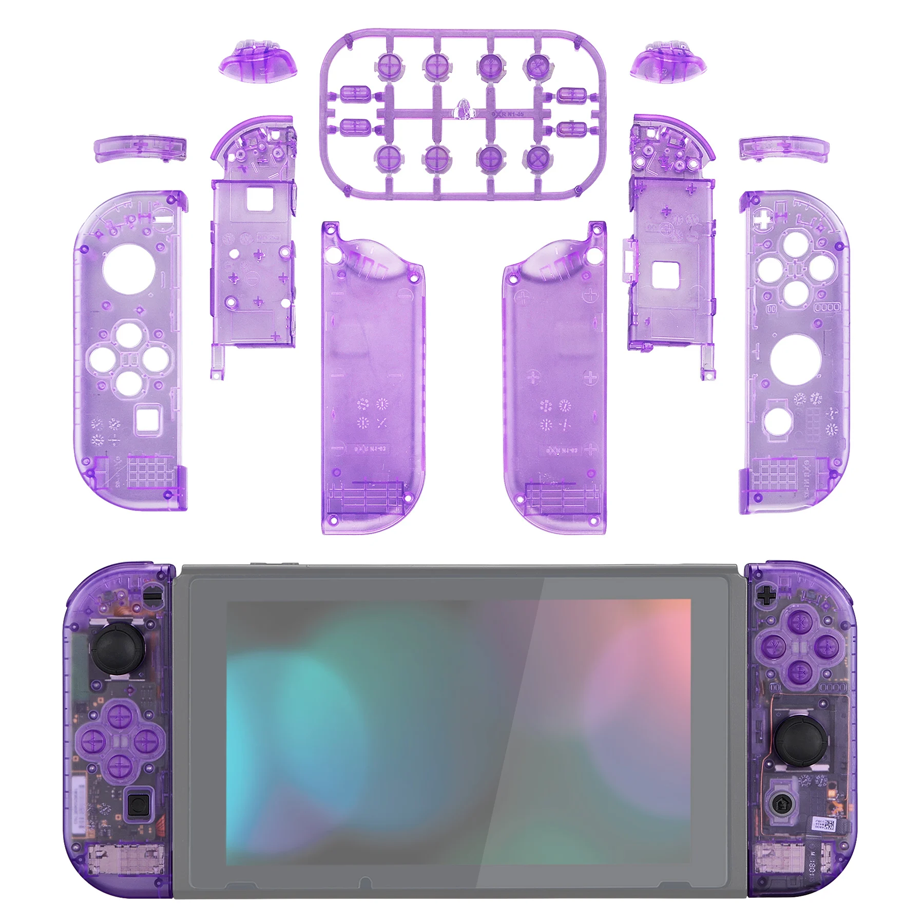 eXtremeRate Housing Shell W/Full Set Buttons for Nintendo Switch JoyCon & OLED JoyCon - Clear Atomic Purple
eXtremeRate Housing Shell W/Full Set Buttons for Nintendo Switch JoyCon & OLED JoyCon - Clear Atomic Purple